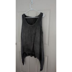 Dance in Paris by Carmen Set of Two Charcoal Layering Tank Tops, Viscose, Witchy